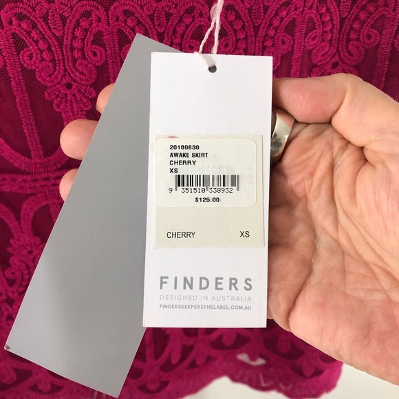 Finders Keepers Pink Lace Awake Cherry Skirt XS - Picture 7 of 8